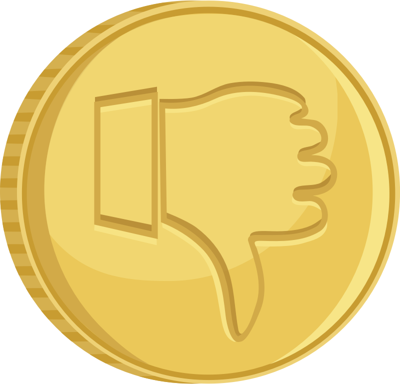 Coin thumbs down