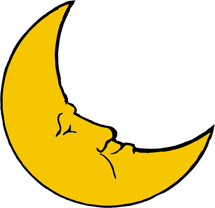 Smiling crescent moon - Openclipart