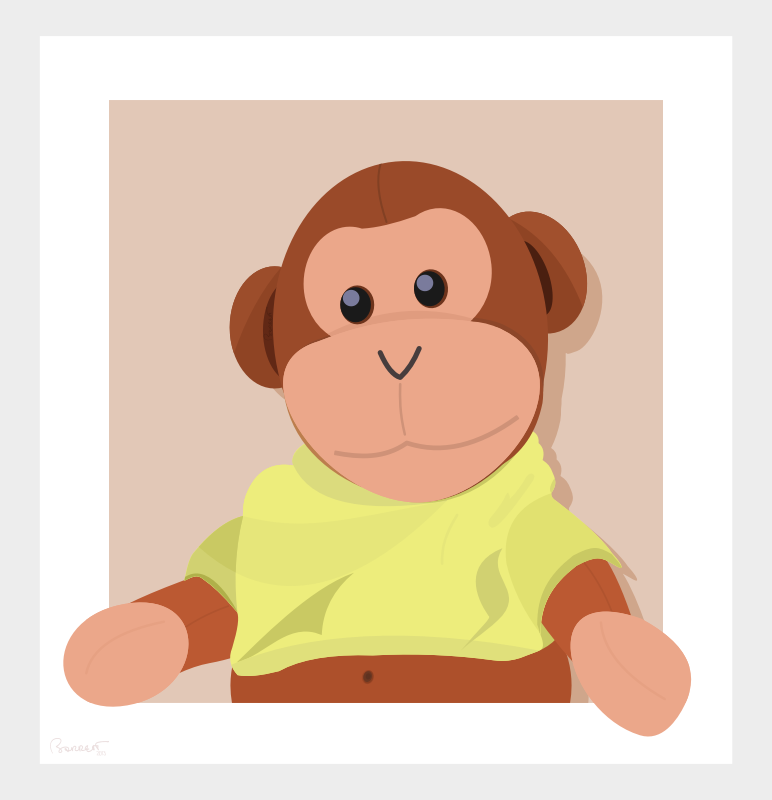 animated stuffed monkey