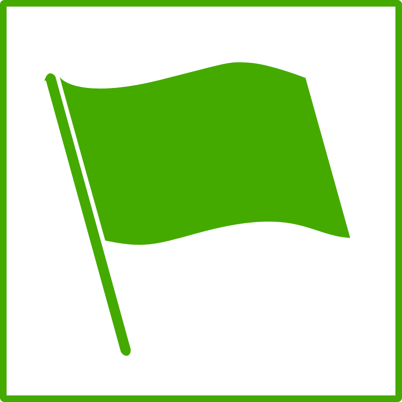 eco green flag icon