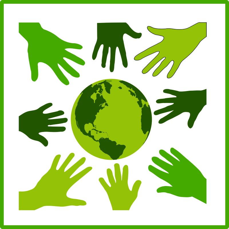 Eco green solidarity icon