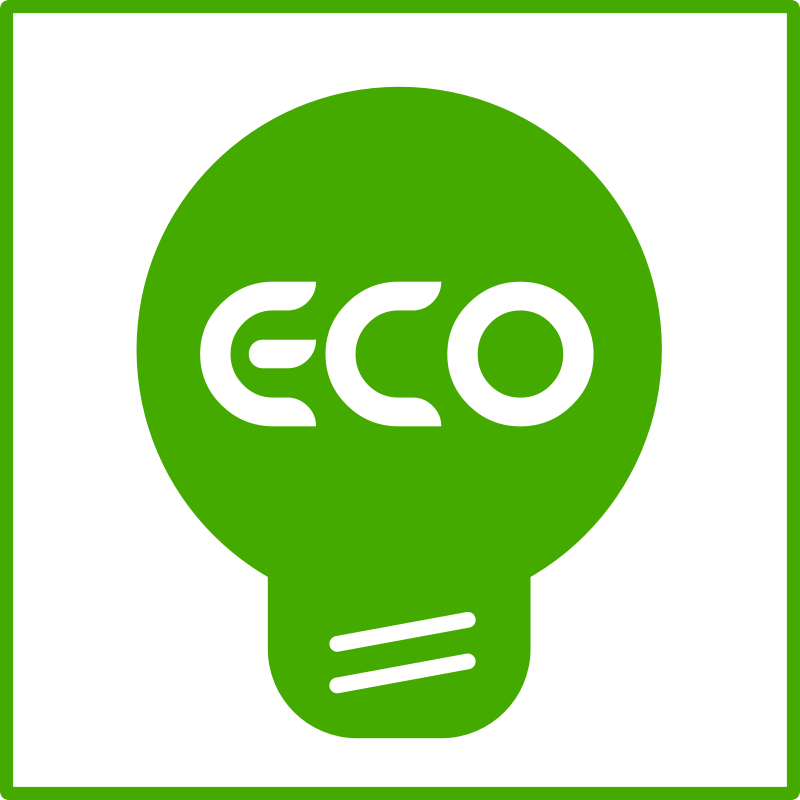 eco light bulb green icon