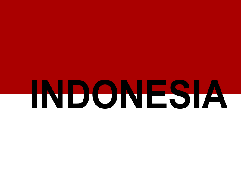 Indonesian flag text