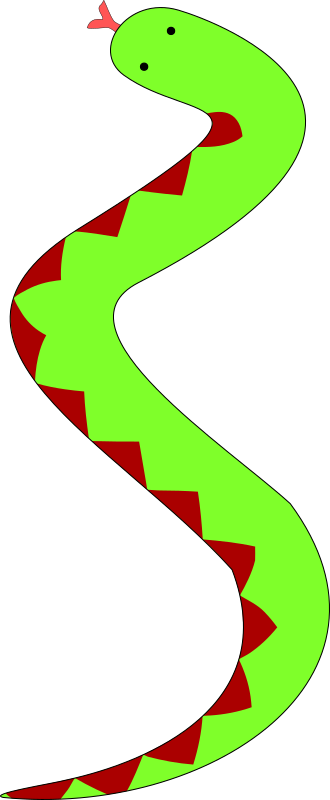 Green snake with red belly