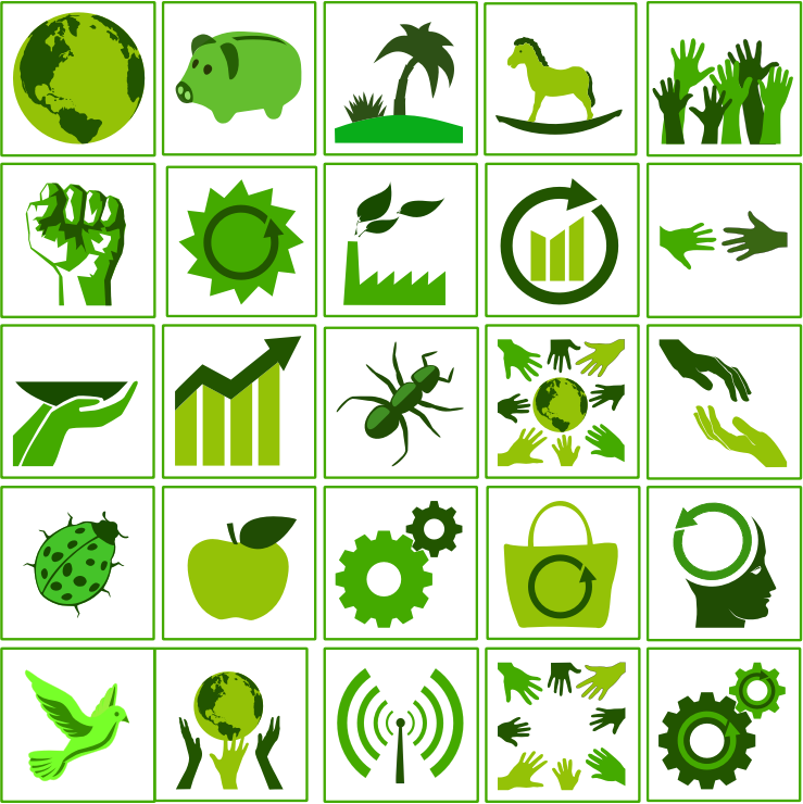 eco green icon set