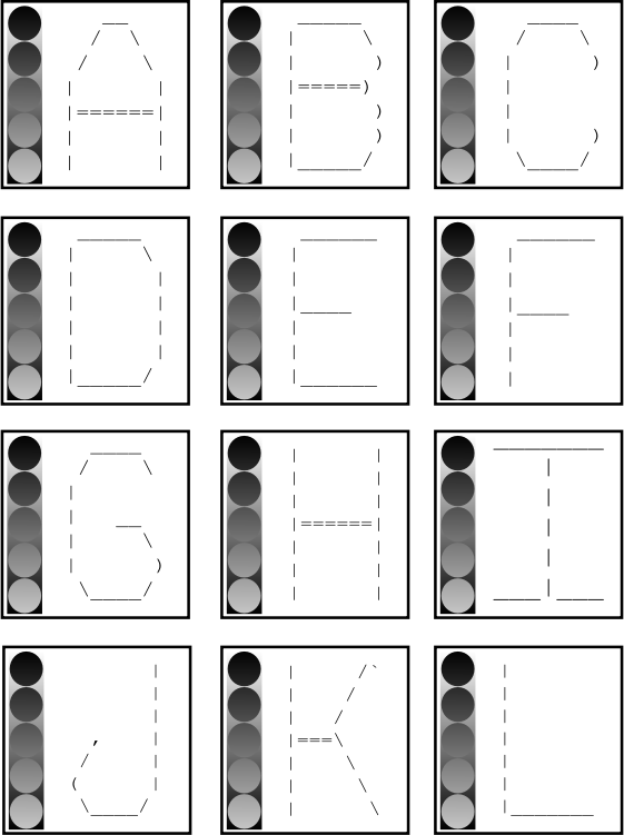 ASCII DropCaps 1 A-L