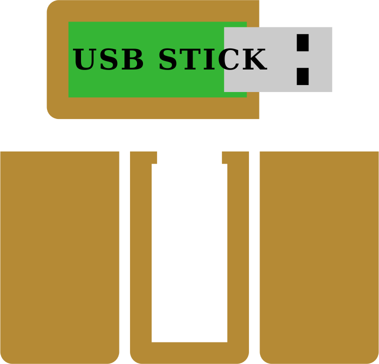 USB Stick, original size for own wooden casing