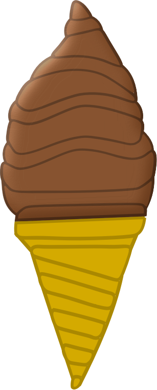 Chocolate Ice Cream Cone