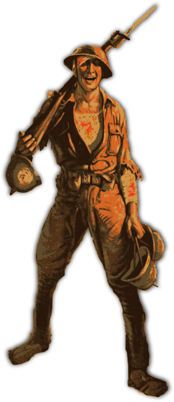 Orange World War One Solider