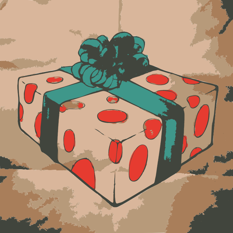 Colored Christmas Present