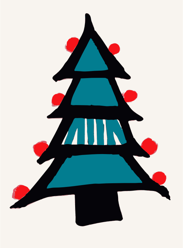 Colored in Christmas Tree