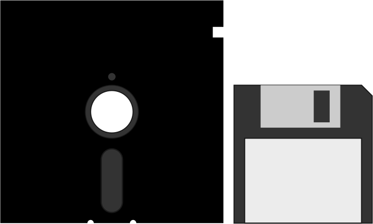 3.5" and 5.25" floppy disks