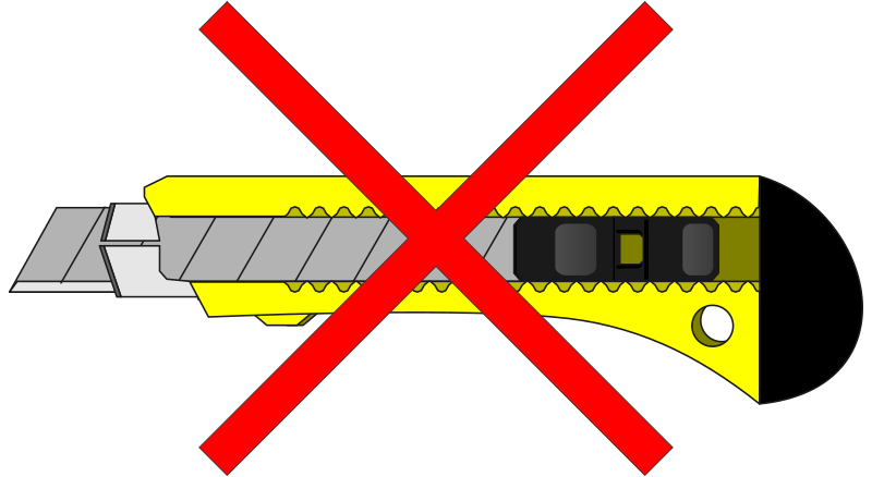 no knifes