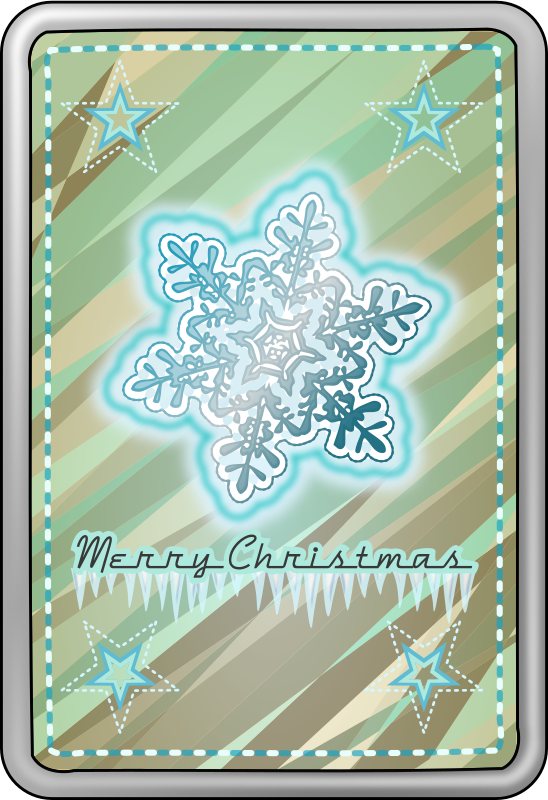 Xmas card, snowflake