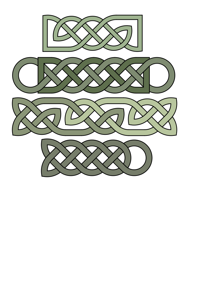 Celtic knot patterns