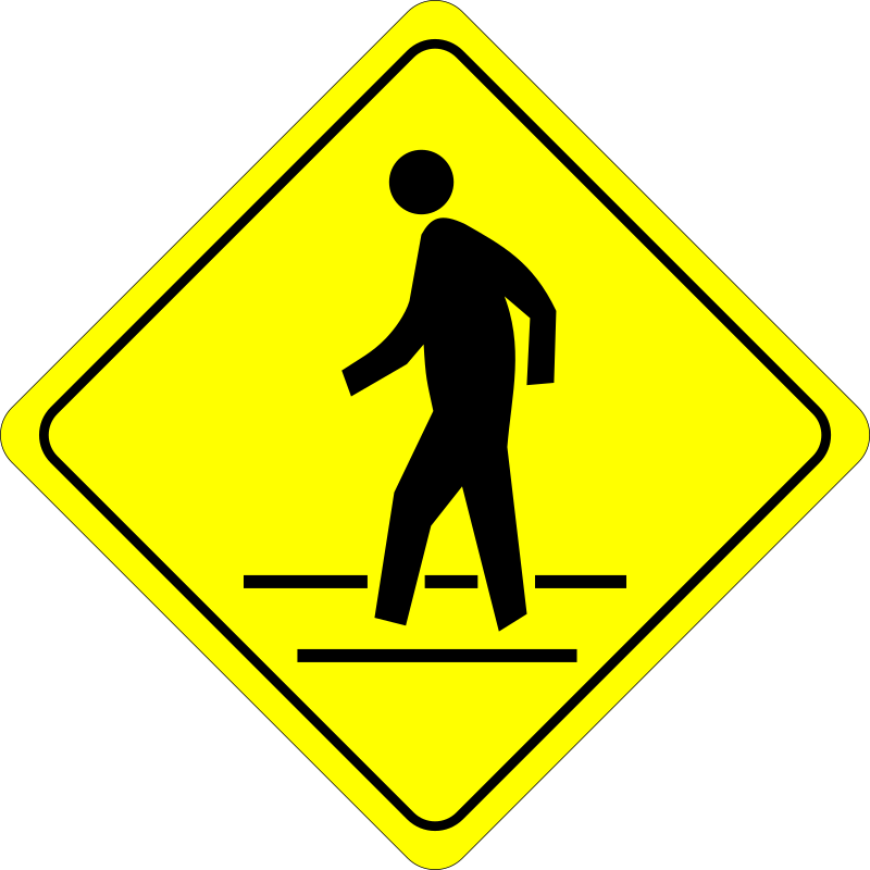 Caution - Pedestrian Crossing