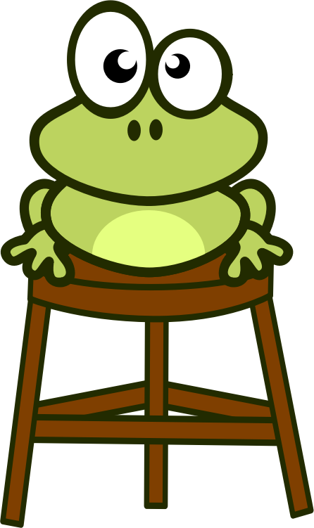 frog on stool