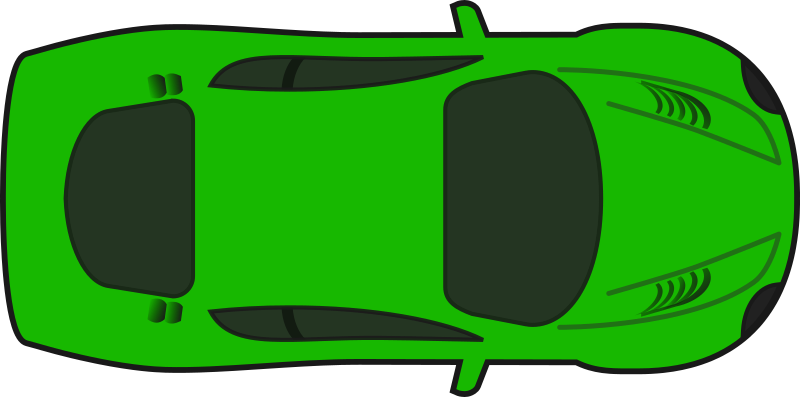 race car cartoon top view