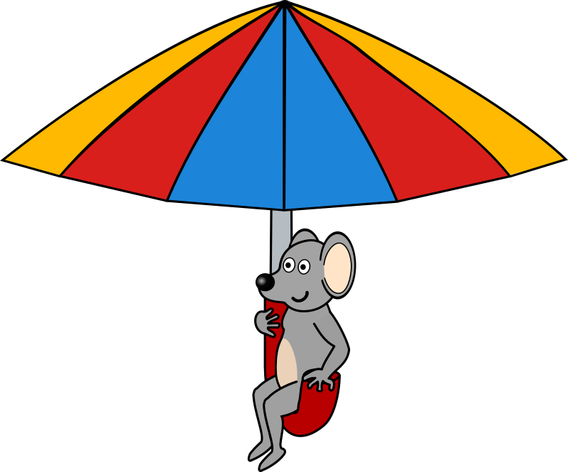 Mouse on umbrella