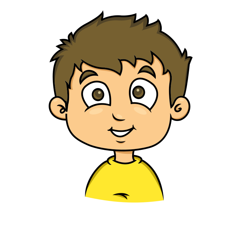 happy kids face clipart cartoon