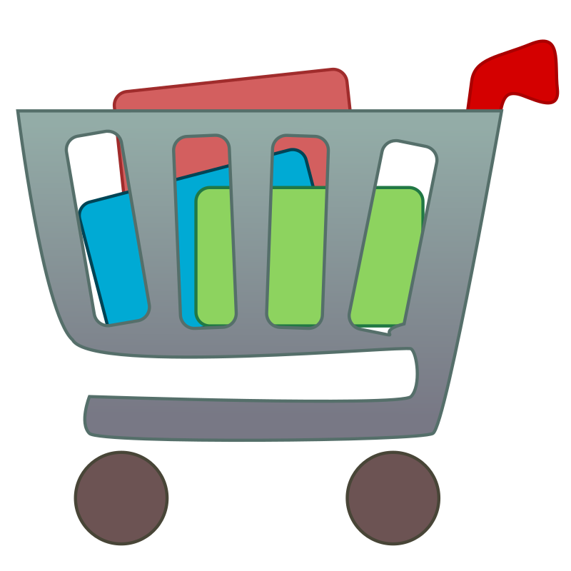 Shopping cart with items