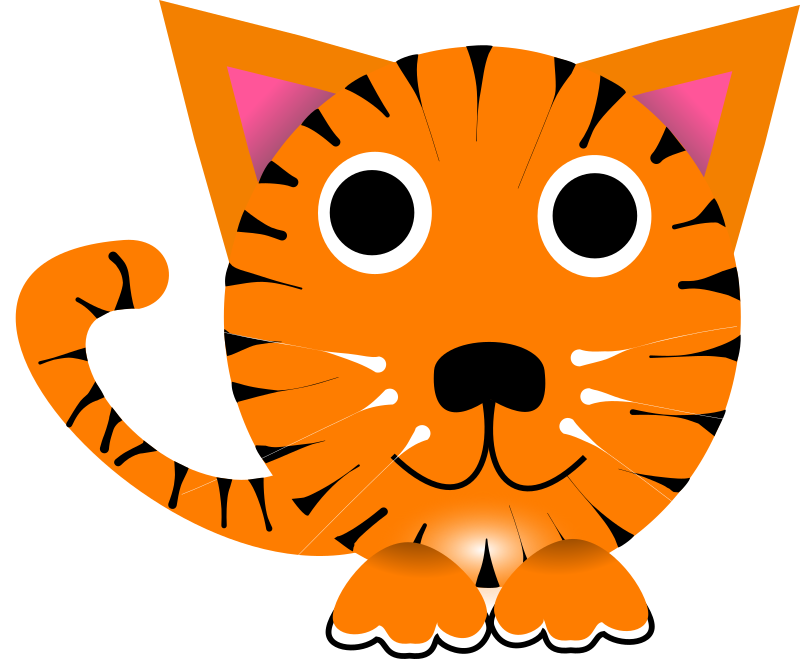 Orange Tiger - Openclipart