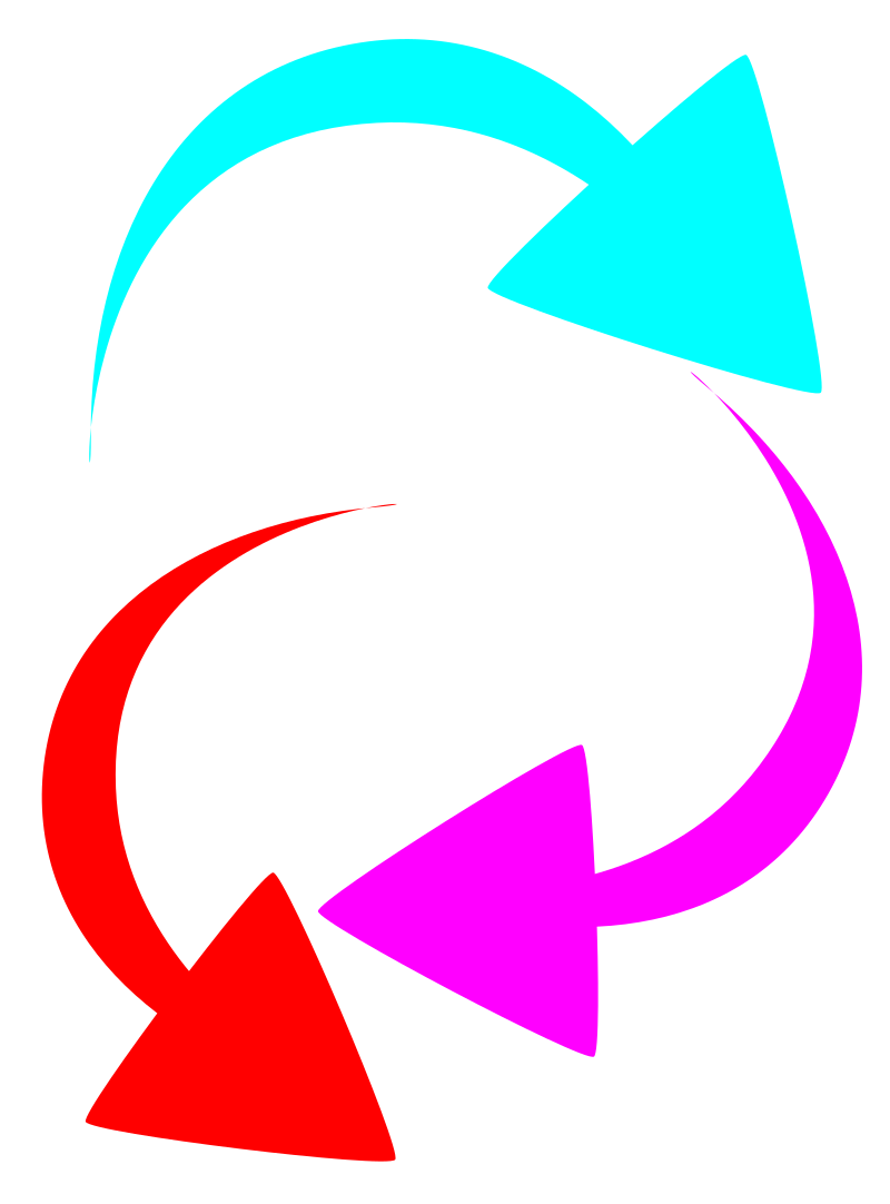 curved color arrows