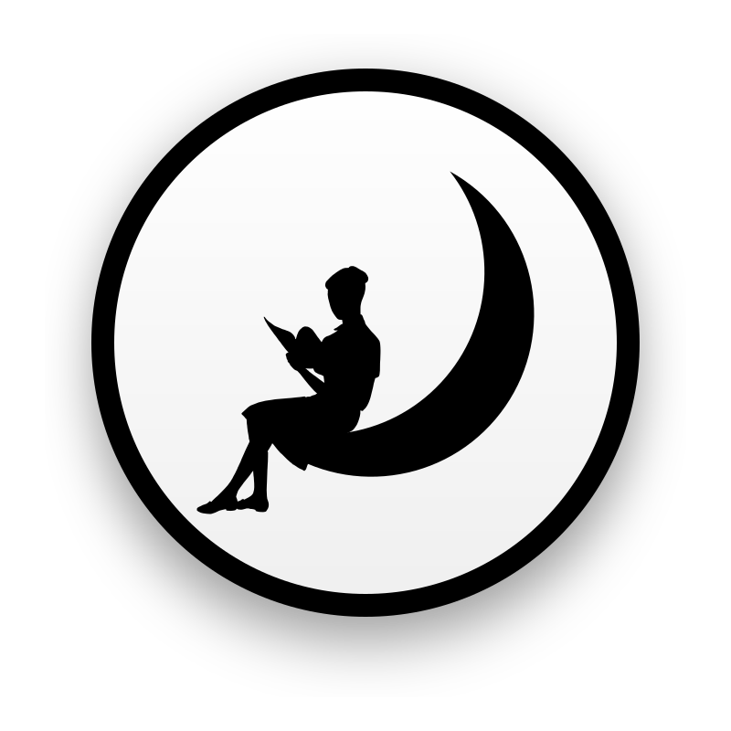 Girl on the moon emblem