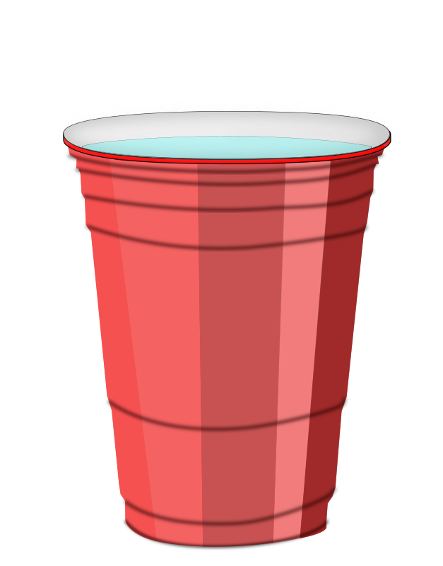 Plastic cup with water
