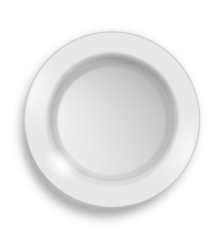 white plate