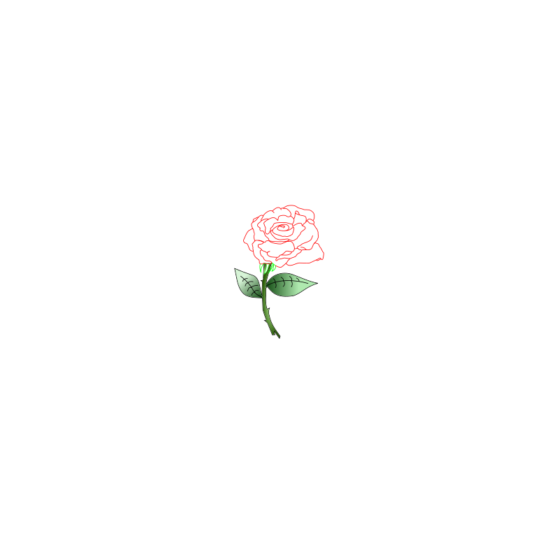 Single Rose - Openclipart