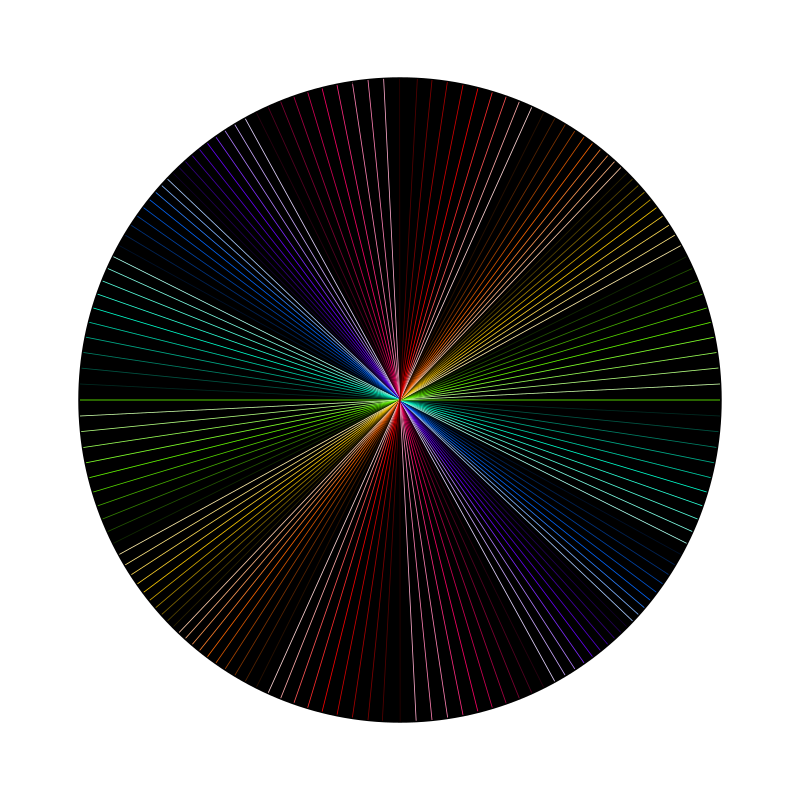 Rainbow line art