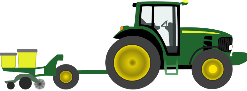 Farm tractor with planter