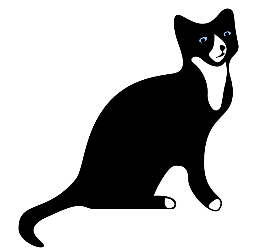 snowshoe cat silhouette