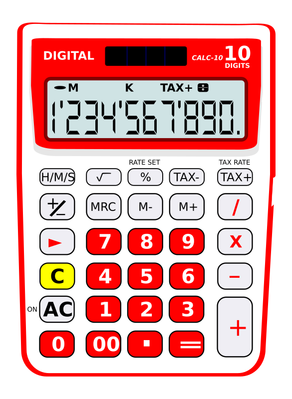 Calculator 10 digits solar