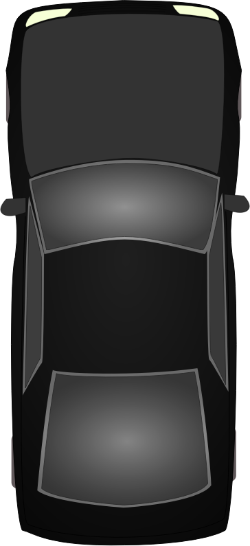 Black car topview