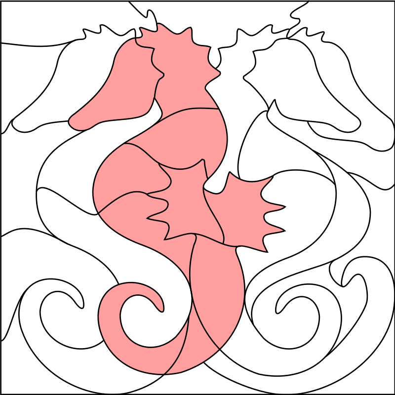 puzzle picture seahorse