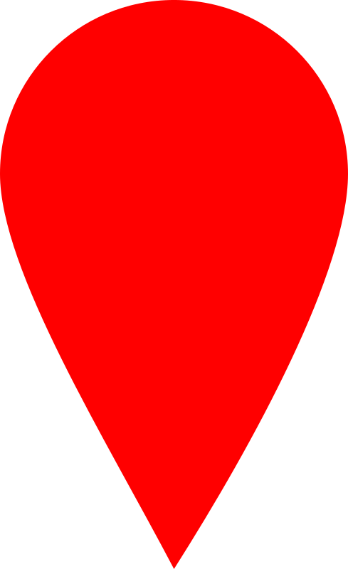 Red map locator marker