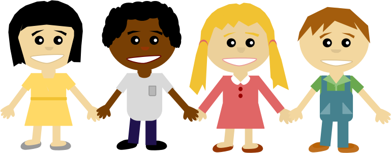 Children holding hands