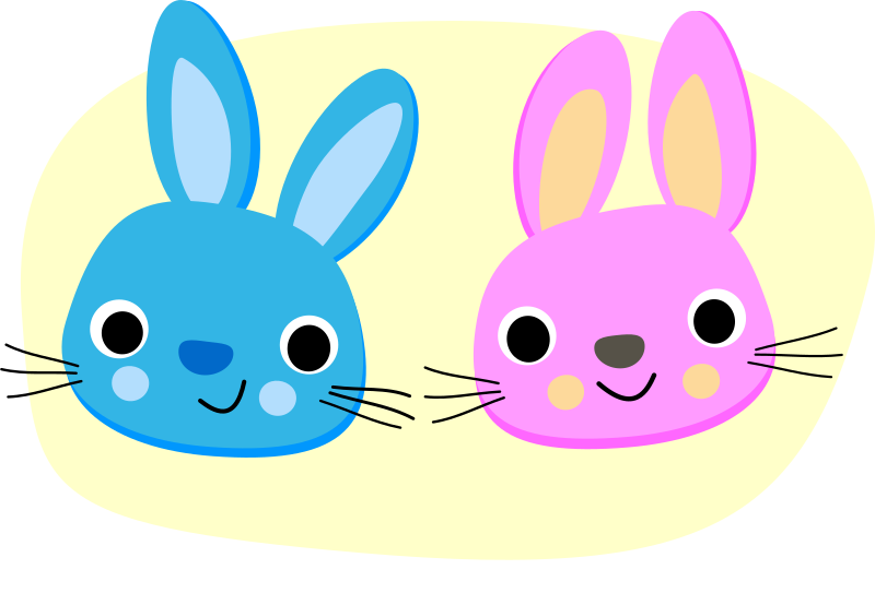 Download Happy Easter - Rabbits - Openclipart