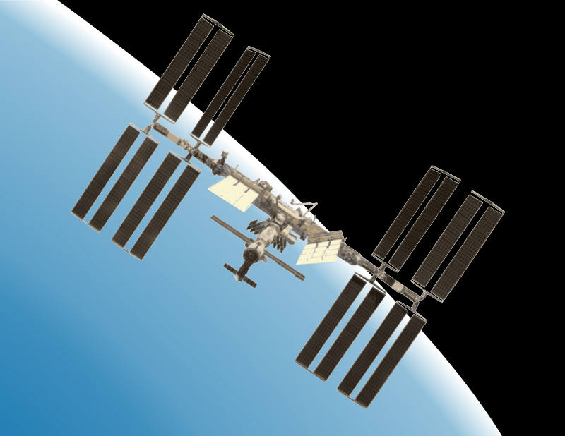 International Space Station with Earth