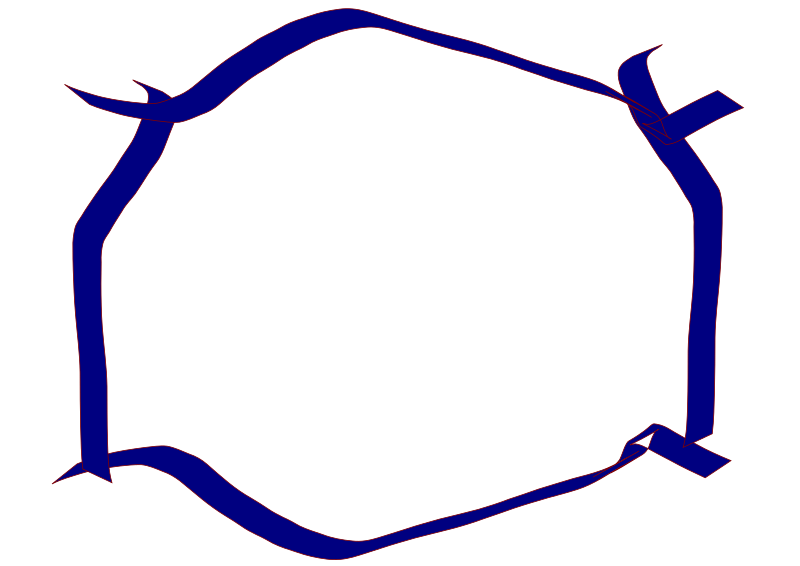 Blue ribbon border