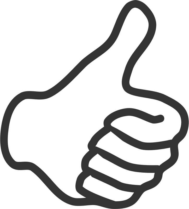 Thumb up - white