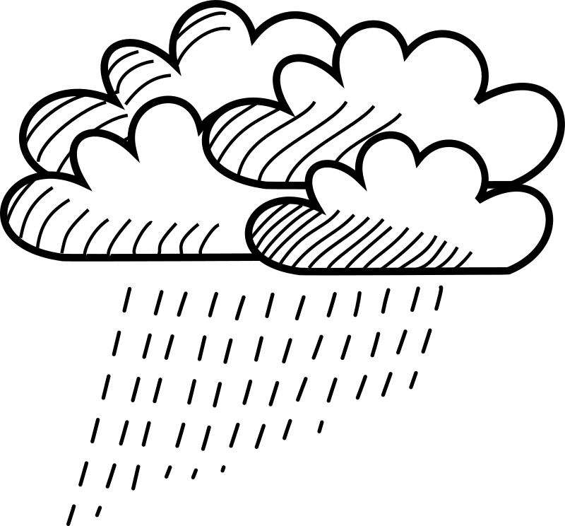 Rainy Stick Figure Cloud Cluster