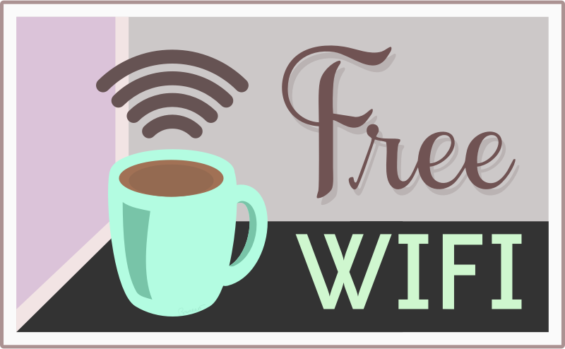 Free WiFi and Coffee Sign