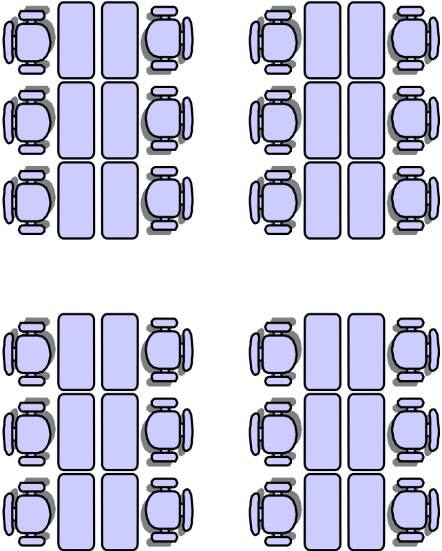 Classroom seat layouts