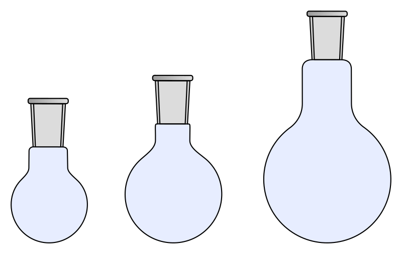 Langhals Rundkolben mit Schliff - Langhals