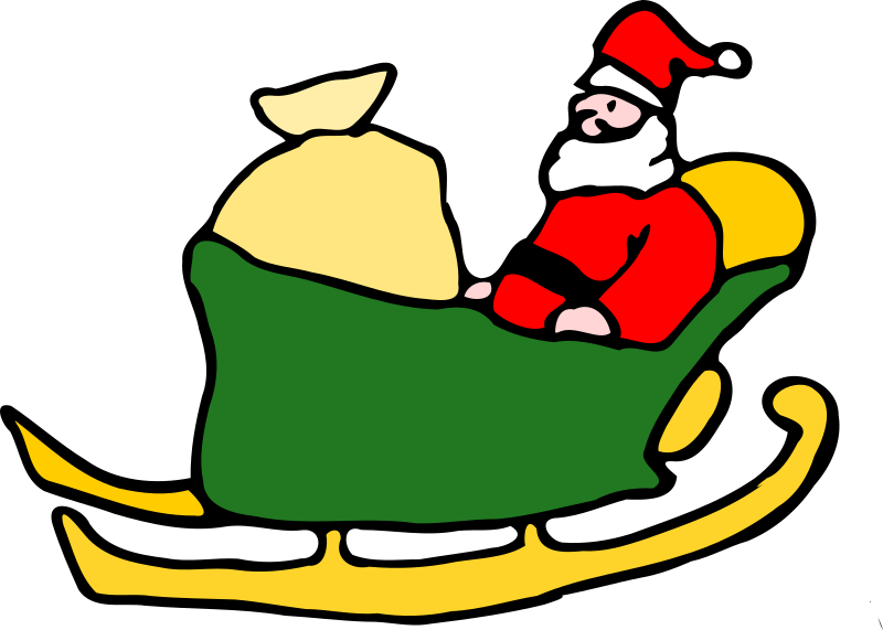 Santa in his sleigh