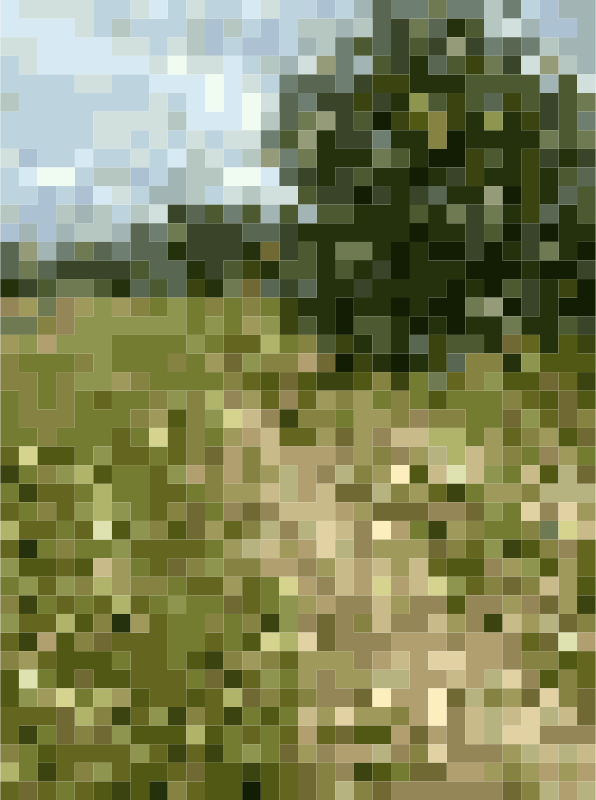 Pixellized Country Scene