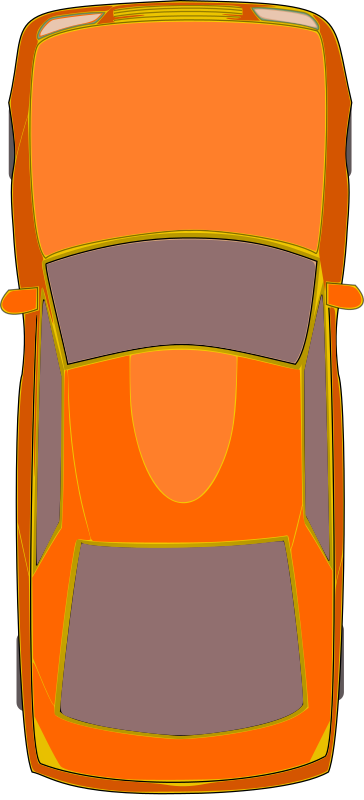 Orange Car (Top View)